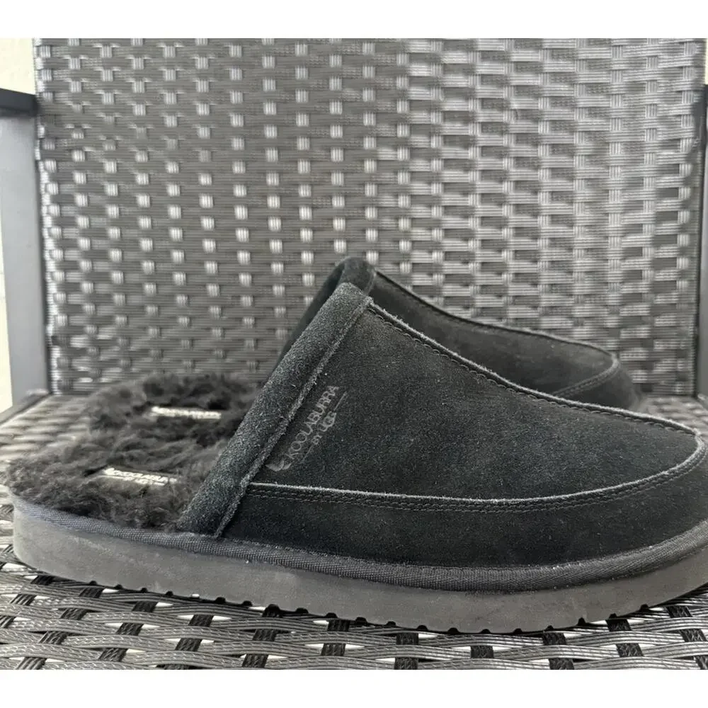 Koolaburra by UGG Men’s Slippers Bordon Black Suede‎ Shearling Lined Sz 13 Comfy